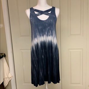 American Eagle dress size M blue tie dye ombré